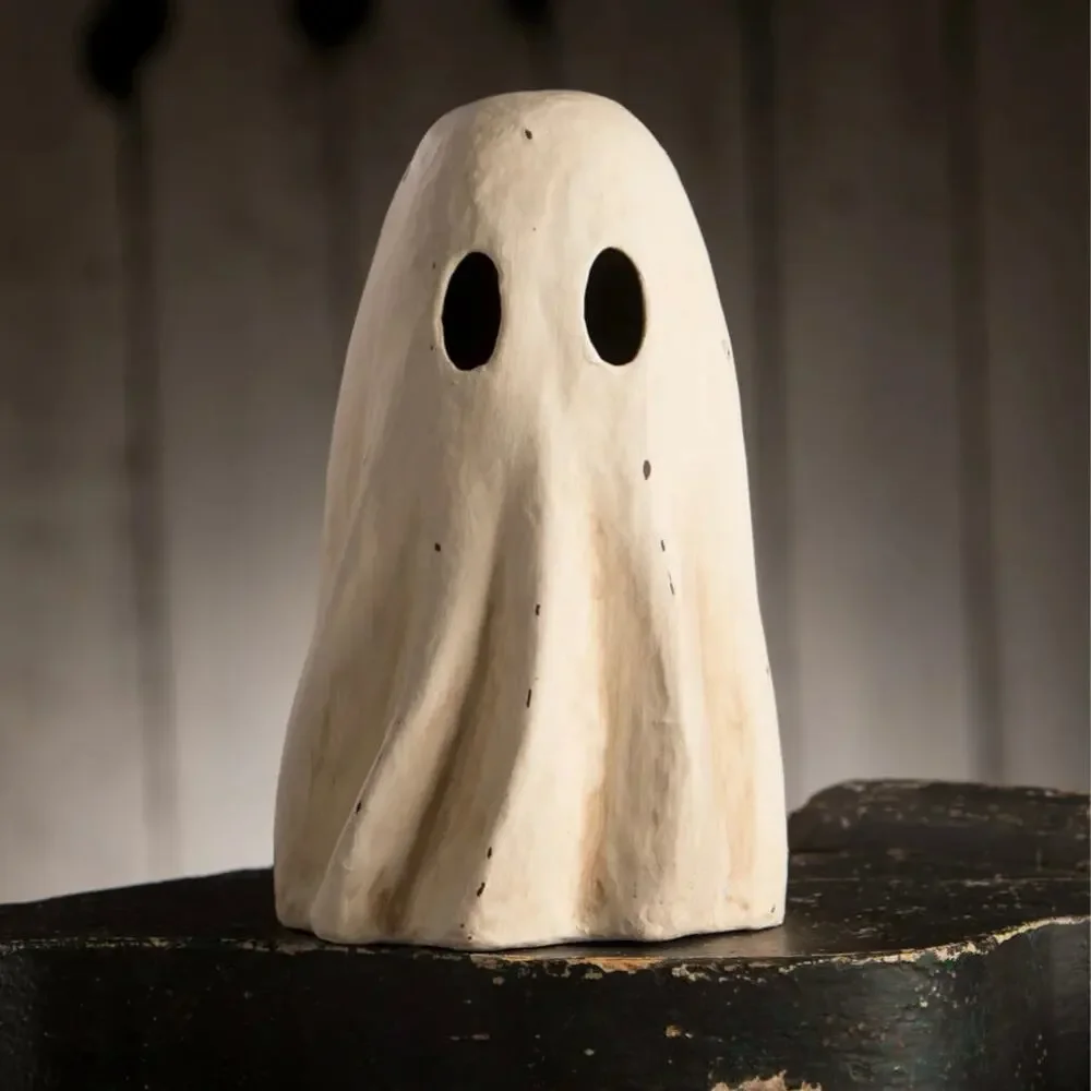 Bethany Lowe Tall Ghost Luminary Medium Paper Mache Halloween Figure Decor New